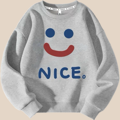 Jumper with Nice print – soft cotton, ribbed cuffs | kids