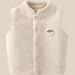 Fleece gilet keeps kids warm – soft, zip, dog print | unisex bodywarmer