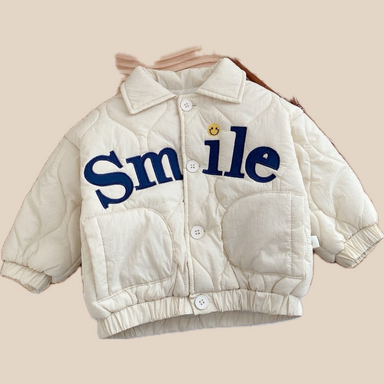 Kids' coat with smile print – water-resistant, soft lining, comfort fit | boys & girls