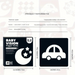 Baby flash cards with high-contrast patterns – shape recognition, sensory play | 0–36 months