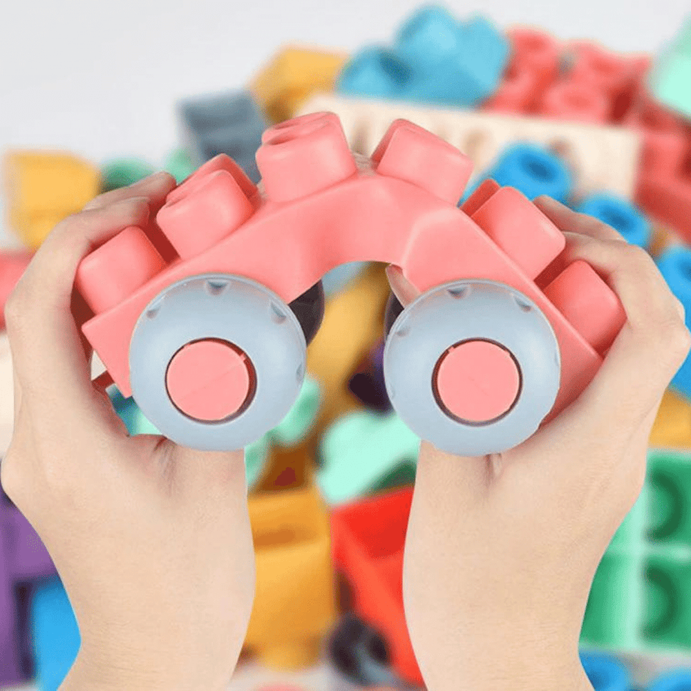 Soft building blocks for creative play – flexible, colourful, 80 pieces | kids' toy