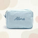 Personalised striped toiletry bag with name – spacious zip, multiple sizes | wash bag