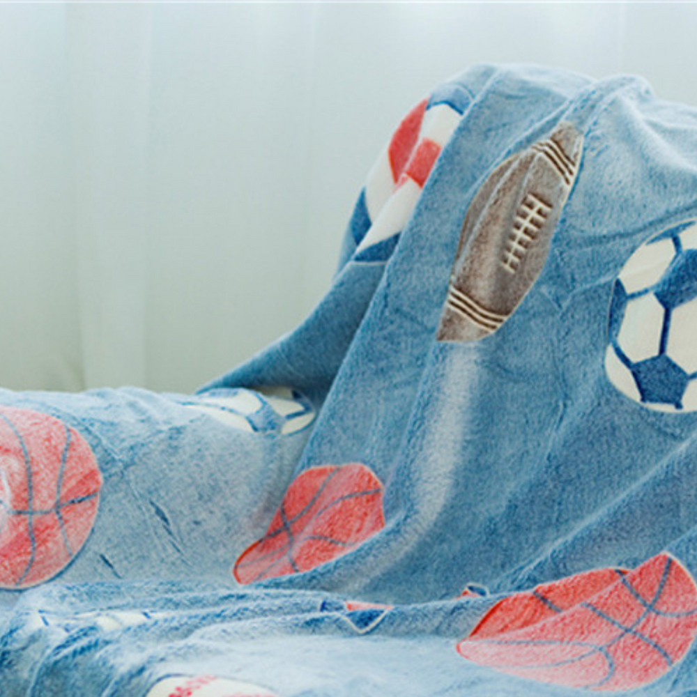 Glow in the dark kids blanket – soft fleece, rechargeable glow | for toddlers