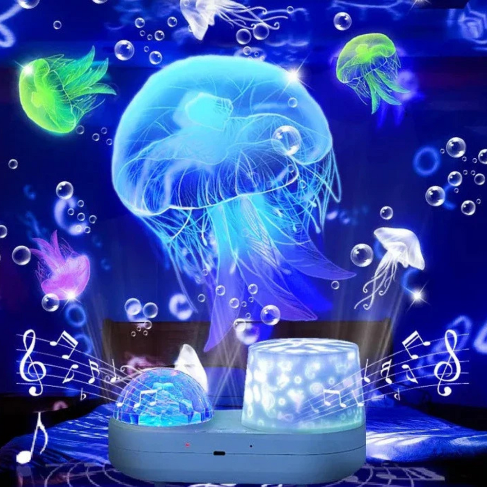Star projector with ocean light and timer – LED night lamp, 12 effects | kids and adults