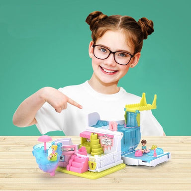 Interactive play house with light and music – foldable design, treasure chest | children's toy