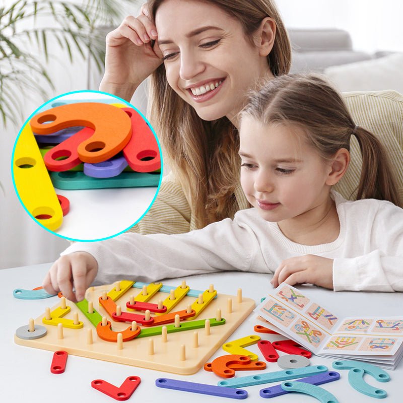 Wooden puzzle with 100 patterns – creative, educational and fun | kids toy