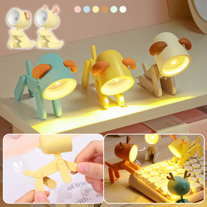 Flexible night light – warm LED, USB rechargeable | Dog & deer design