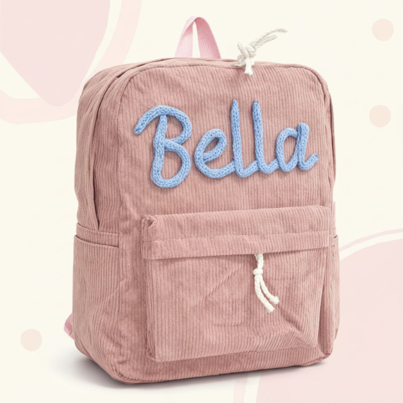 Personalised kids' backpack with name – adjustable straps, compact design | nursery bag