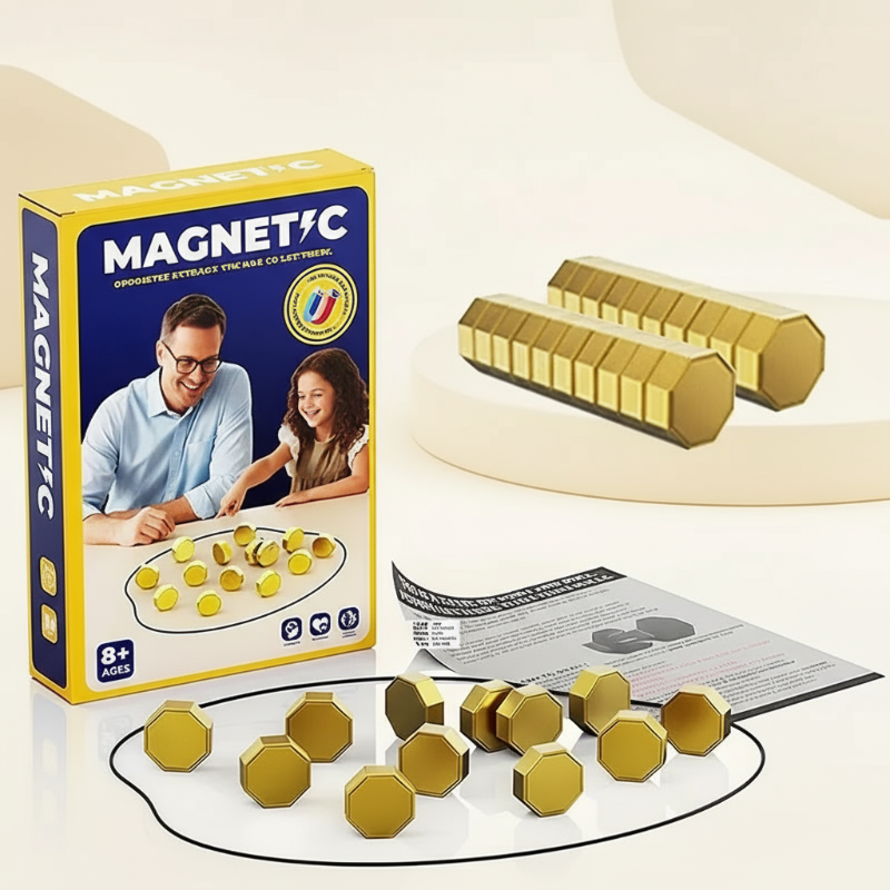 Magnetic strategy game for 2 players – compact, durable design | family game night