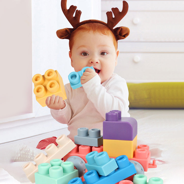 Soft building blocks for creative play – flexible, colourful, 80 pieces | kids' toy