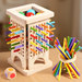 Wooden stick game with colour dice – tower or ring, 2+ players | dexterity game