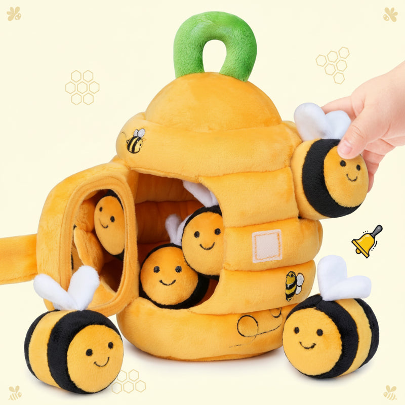 Sensory cuddle house – soft, calming, with animal figures | Baby toy