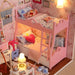 Miniature dollhouse kit with detailed room design – hobby project, display piece | DIY build