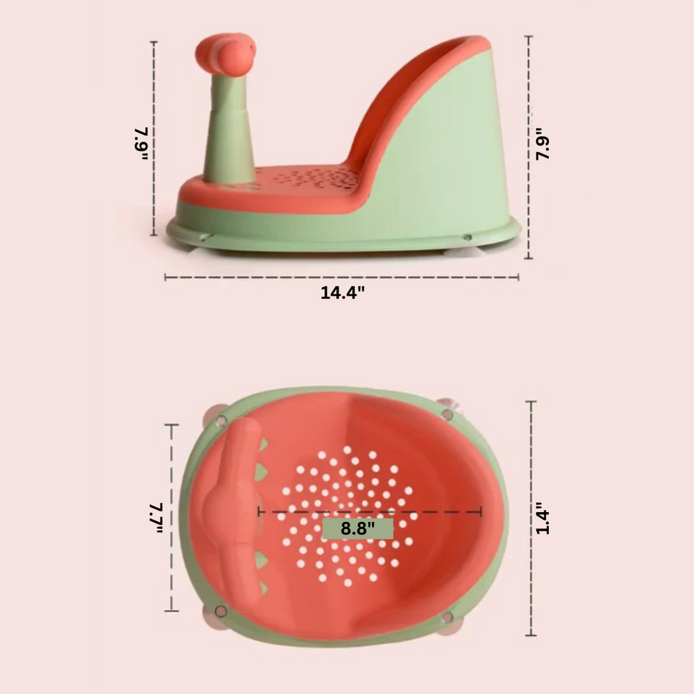 Ergonomic baby bath seat with non-slip suction cups – safe, comfortable, from 6 months | for babies