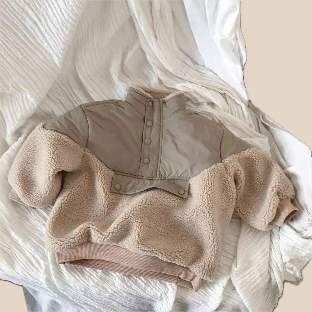 Soft teddy jumper for cold days – warm, stretchy, breathable | for toddlers