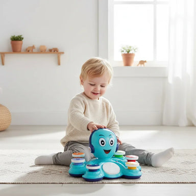 Musical octopus toy – sounds, lights, easy buttons | toddlers