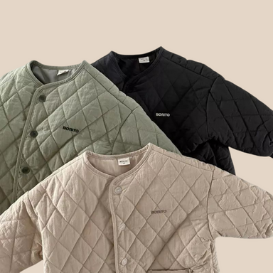 Quilted kids' coat with warm padded lining – lightweight, breathable, easy to fasten | unisex