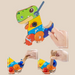 Wooden dino building set stimulates motor skills – screws, parts, creativity | Educational toy 2+