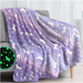 Glow in the dark kids blanket – soft fleece, rechargeable glow | for toddlers