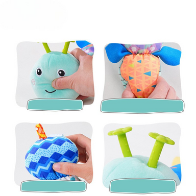 Musical caterpillar toy with sound and textures – sensory, soft, lightweight | baby toys