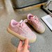 Glitter trainers with soft lining – secure laces, non-slip sole | girls