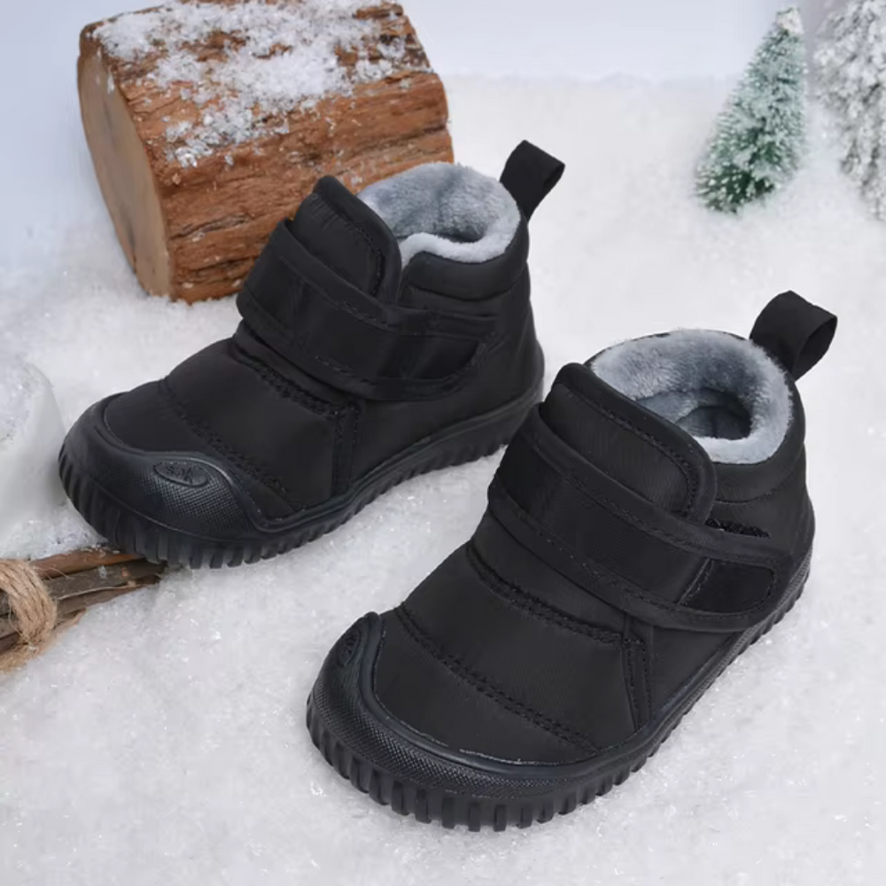 Kids' snow boots with waterproof plush lining – anti-slip sole, easy on/off | winter wellies