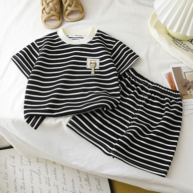 Striped two-piece kids outfit – soft, matching set | boys & girls