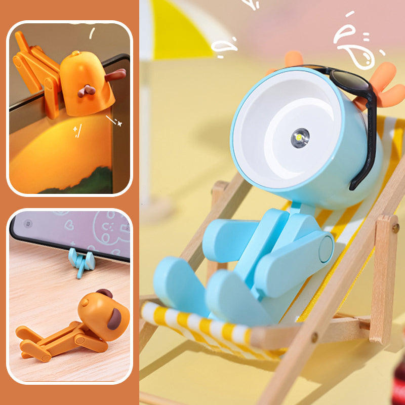 Flexible night light – warm LED, USB rechargeable | Dog & deer design