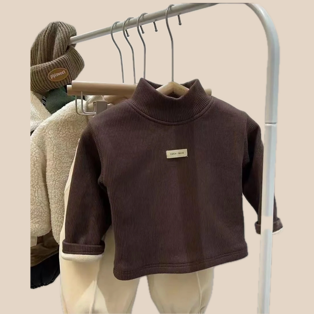 Roll neck jumper for warmth – soft cotton, stretchy fit | kids