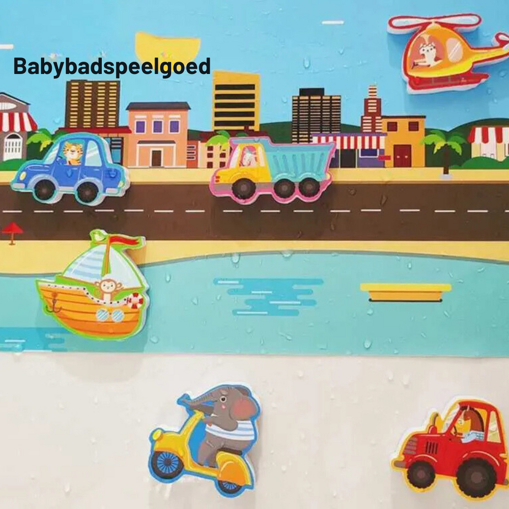 Foam bath puzzle for baby and toddler – floating animal shapes, 20 pieces | bath toy