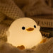 Duck night light with touch control – USB rechargeable, warm light, silicone | nursery LED lamp