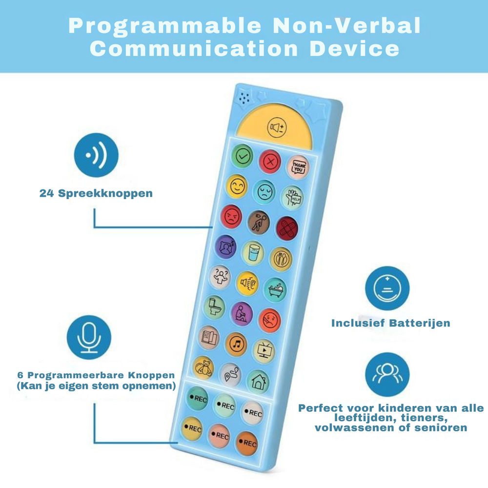 Communication device for children – symbol buttons, portable design | speech aid