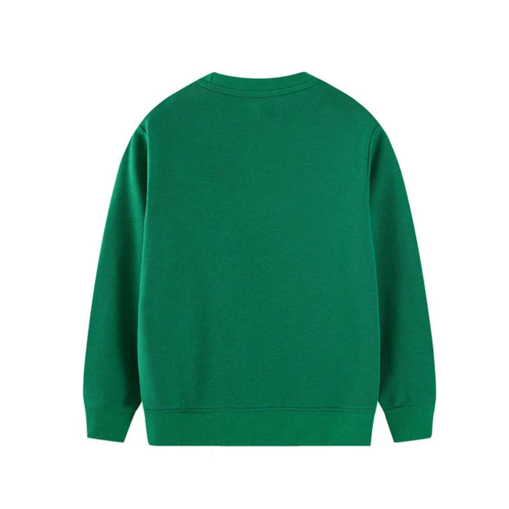 Boys' sweatshirt with construction vehicles – soft, warm, durable | kids' jumper