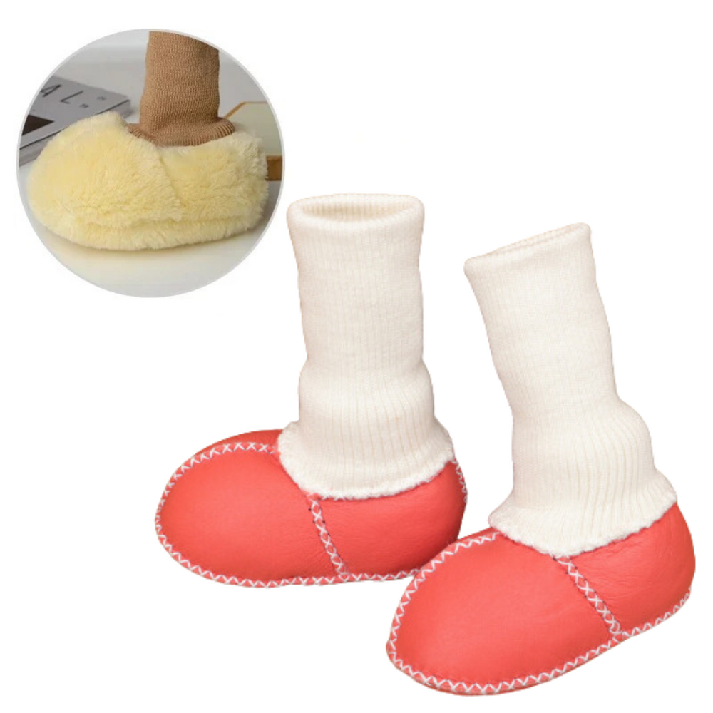Baby slippers stay warm and non-slip – soft lining, easy to wear | first steps
