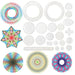 Spiral drawing set with gears creates unique patterns – 22 accessories, creative play | Kids 6+