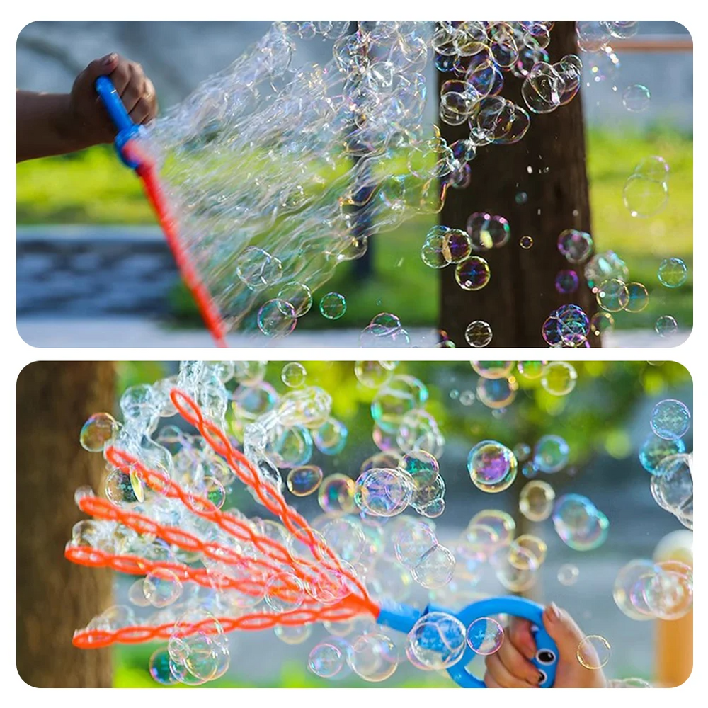 Bubble wand with 32 holes blows dozens of bubbles – smiley design, 2-pack | kids