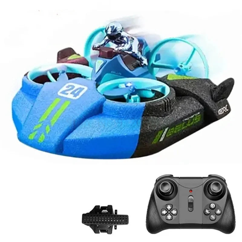 RC amphibious car with 360° stunt spins – drives on land and water | remote control toy