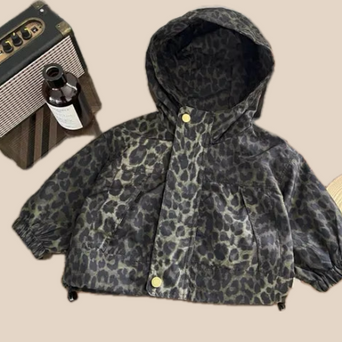 Windbreaker with animal print hood – water-resistant, lightweight | girls' coats