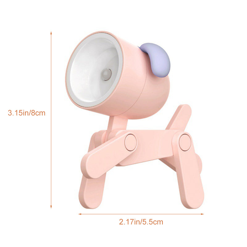 Flexible night light – warm LED, USB rechargeable | Dog & deer design