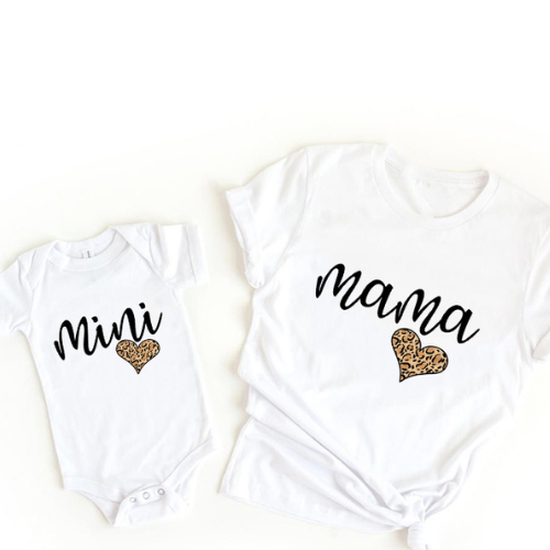 Mum & daughter matching set – shirt & romper outfit | Rainbow print