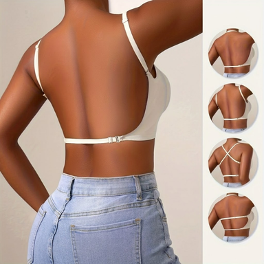 Seamless bra for backless outfits – multiway straps, deep V-neck | low-back design