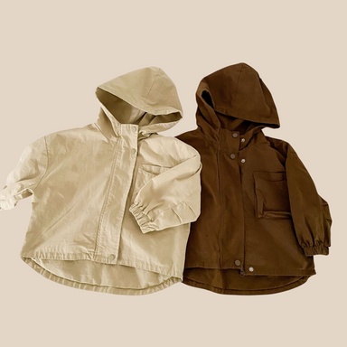 Parka jacket with windproof design – breathable cotton, elastic cuffs | kids outerwear