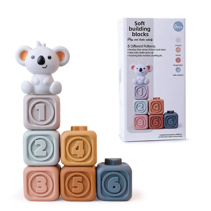 Baby teething ring & stacking toy set – soothes gums, boosts motor skills | sensory play