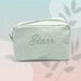 Personalised striped toiletry bag with name – spacious zip, multiple sizes | wash bag