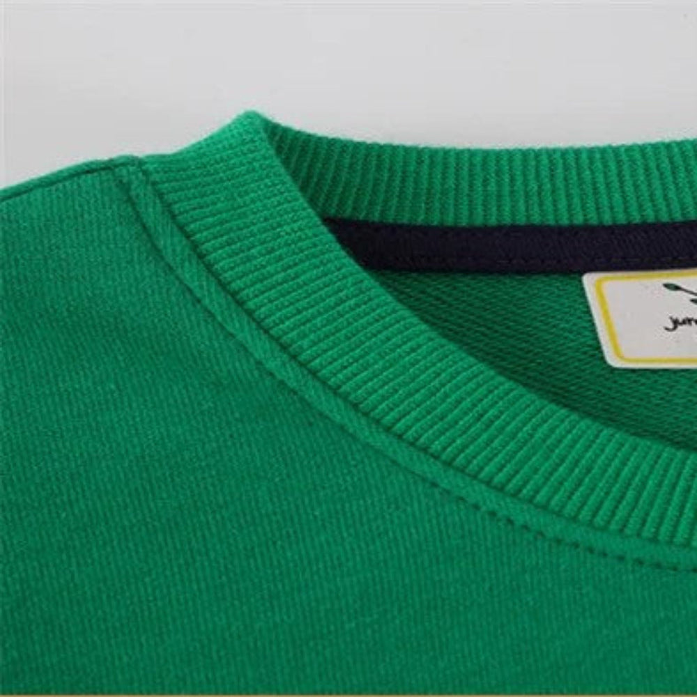 Boys' sweatshirt with construction vehicles – soft, warm, durable | kids' jumper