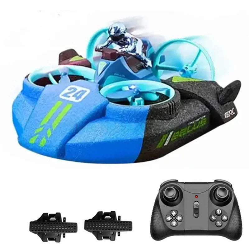 RC amphibious car with 360° stunt spins – drives on land and water | remote control toy