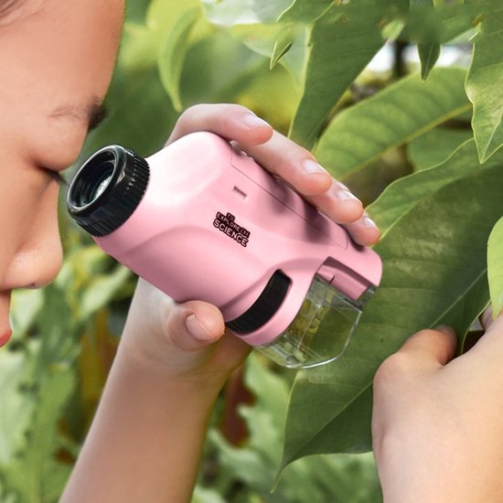 Portable microscope for kids offers 60x–120x zoom – LED light, compact design | Science toy