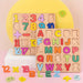 Wooden puzzle set teaches letters, numbers and shapes – sturdy, safe | Toddlers