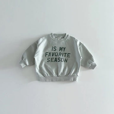 Kids' sweatshirt with slogan print – soft cotton, relaxed fit | for babies to kids