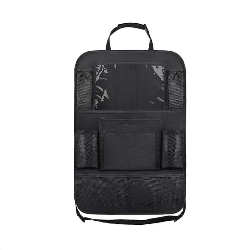 Car seat organiser with tablet holder – storage pockets, water-resistant | for kids